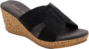 David Tate Womens Vibe Braided Slide Sandals