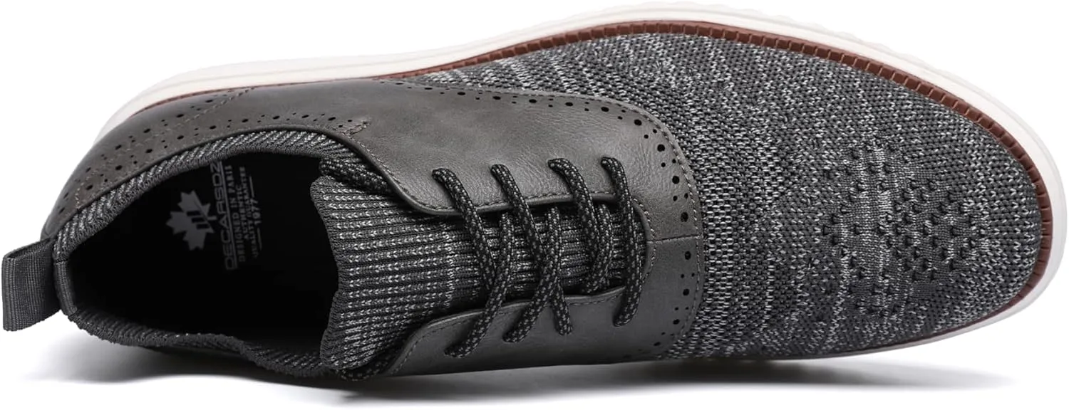DECARSDZ Men's Casual Dress Shoes Knit Lightweight Breathable Lace-Up Shoes Walking Work Sneakers Fashion Sneaker
