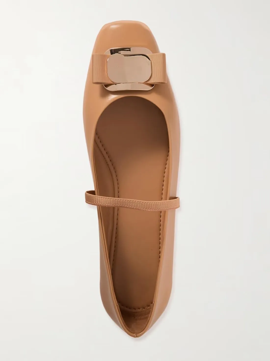 Divanne Ballet Flats for Women, Bowtie Mary Jane Flats Square Toe Ballerina Shoes with Strap