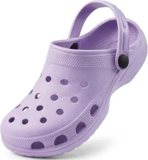 Dodow Kids Girls Clogs Garden Sandals Boys Classic Closed Toe Shoes Slides Toddler Slip on Water Shower Beach Pool Slippers
