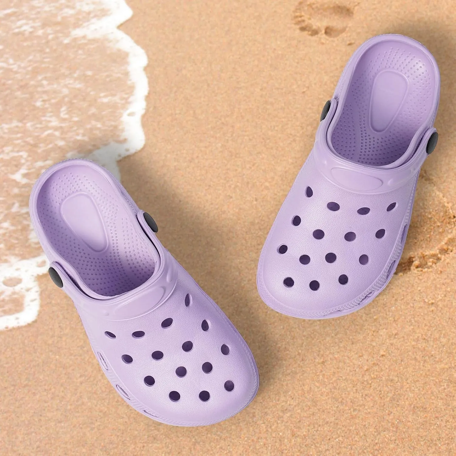 Dodow Kids Girls Clogs Garden Sandals Boys Classic Closed Toe Shoes Slides Toddler Slip on Water Shower Beach Pool Slippers