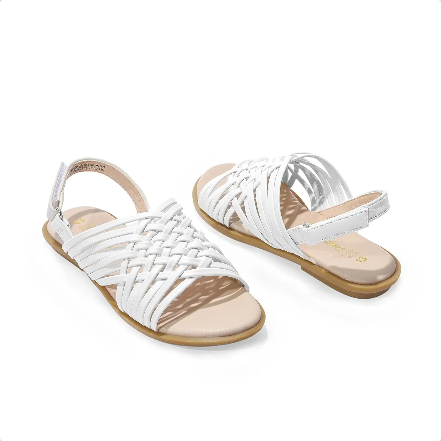 DREAM PAIRS Girls Sandals Gladiator Braided Flat Open Toe Summer Sandals