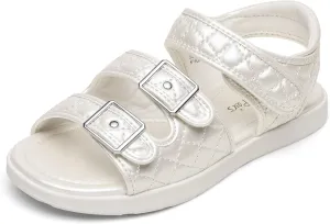 DREAM PAIRS Girls Sandals Open Toe Summer Shoes with Adjustable Strap Buckle Toddler/Little Kid