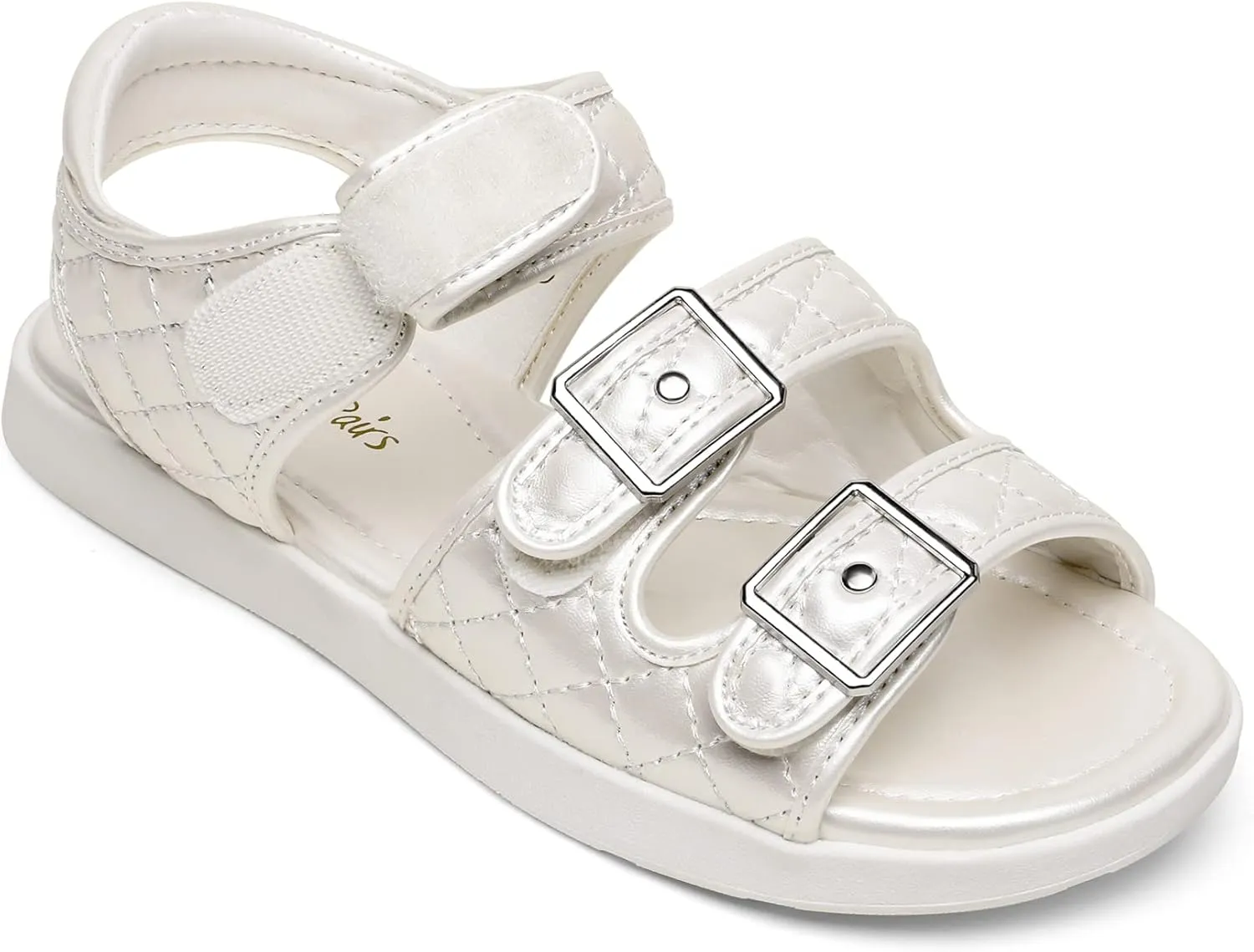 DREAM PAIRS Girls Sandals Open Toe Summer Shoes with Adjustable Strap Buckle Toddler/Little Kid