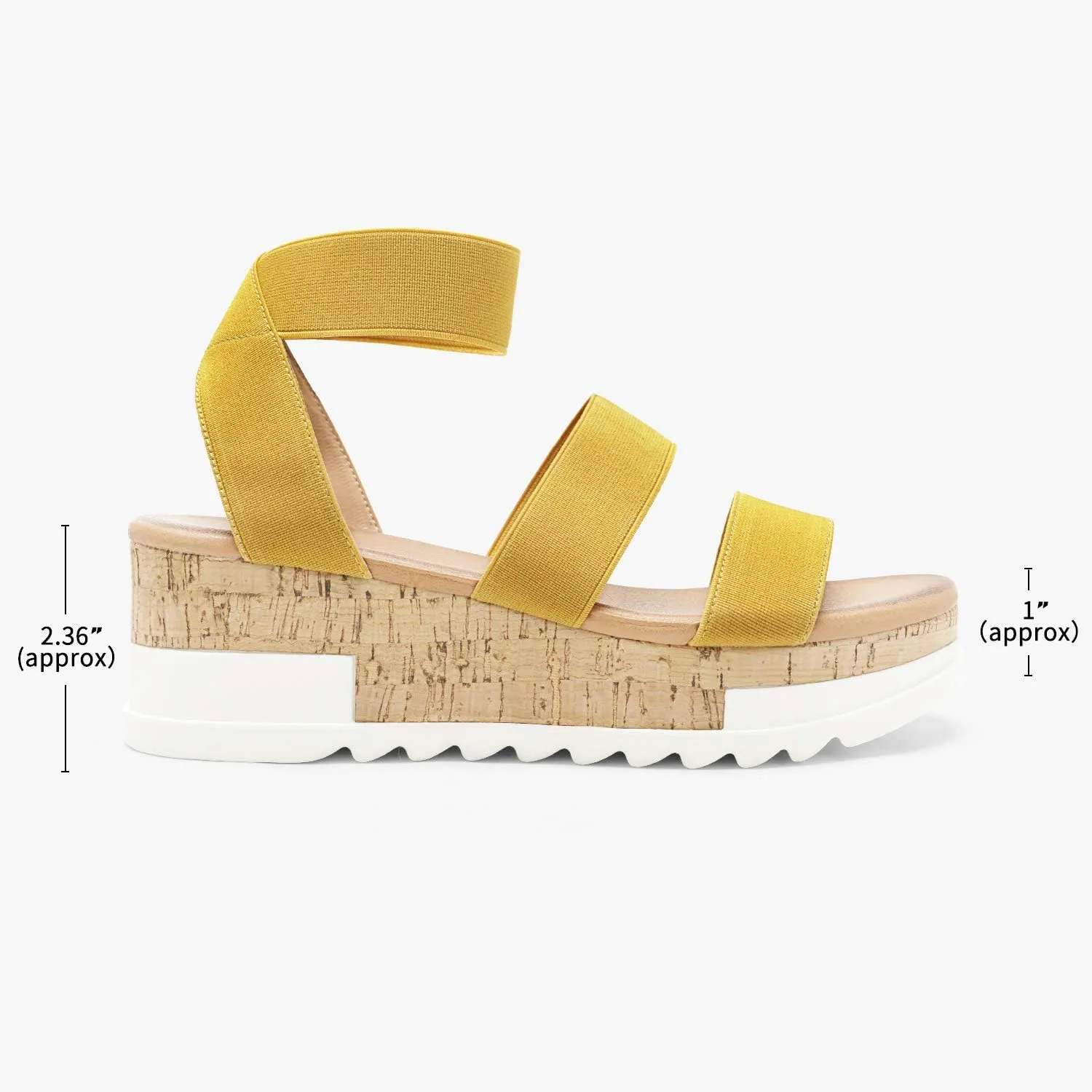 DREAM PAIRS Women's Open Toe Ankle Strap Casual Flatform Platform Wedges Sandals