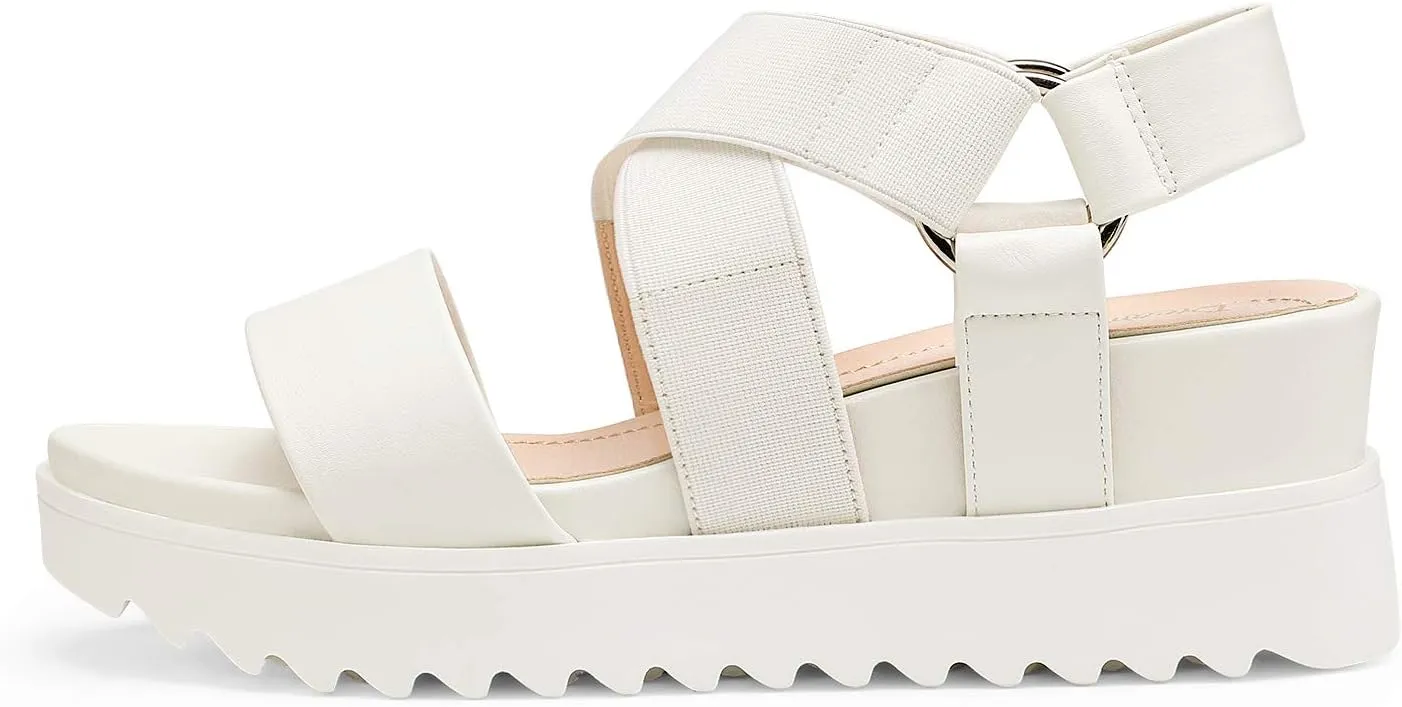 DREAM PAIRS Women’s Open Toe Ankle Strap Platform Wedge Sandals