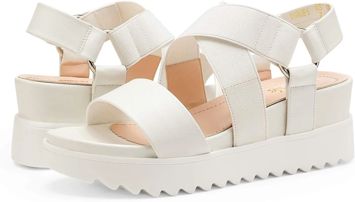 DREAM PAIRS Women’s Open Toe Ankle Strap Platform Wedge Sandals