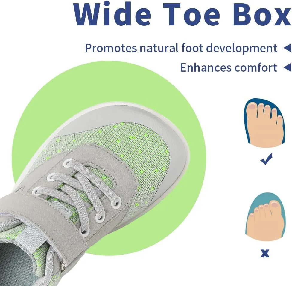 Drecage Toddler Kids Barefoot Shoes Boys Girls Sneakers Breathable Tennis Shoes Lightweight Walking Shoes