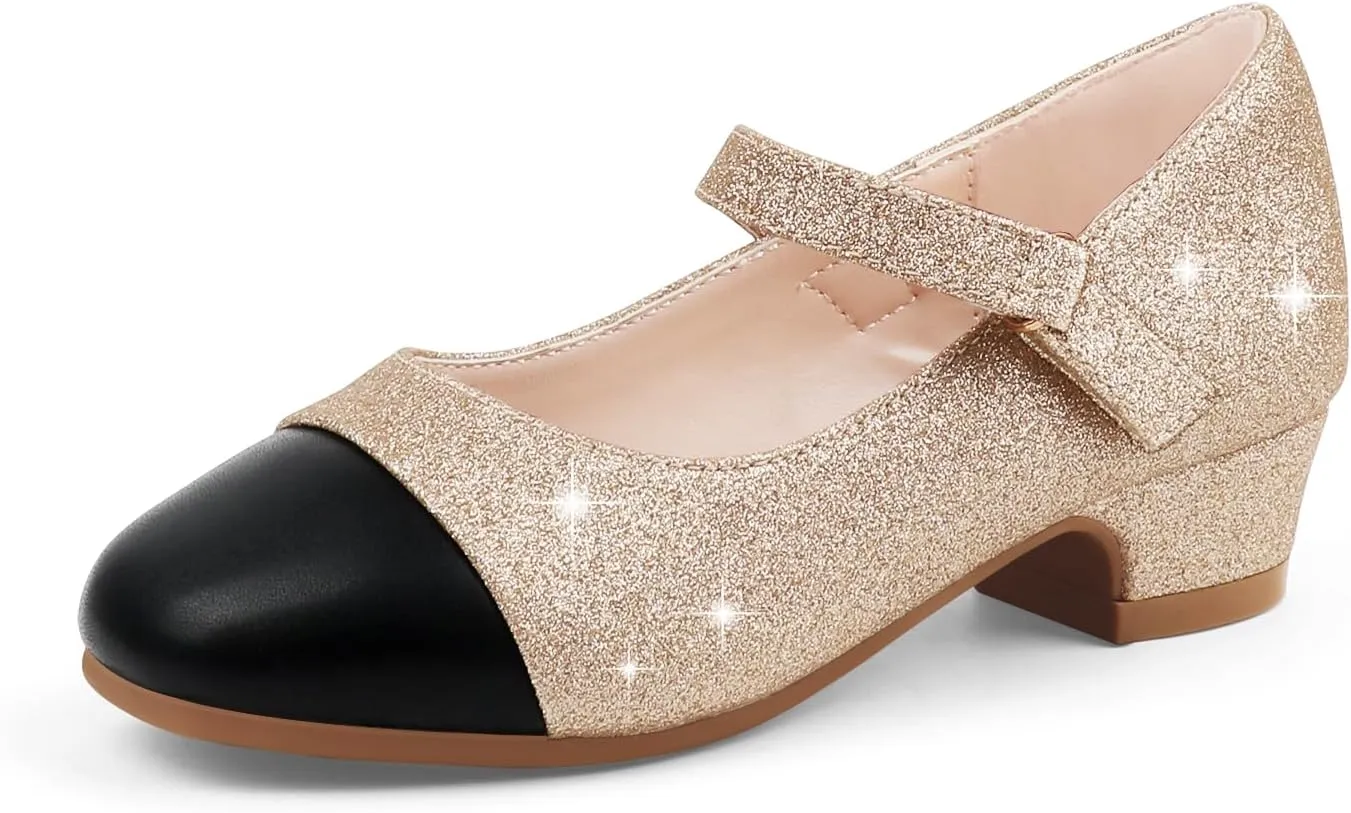 Eithy Girls Dress Shoes Low Heel Bow Princess Summer Flats Sandals Toddler/Little Kid/Big Kid