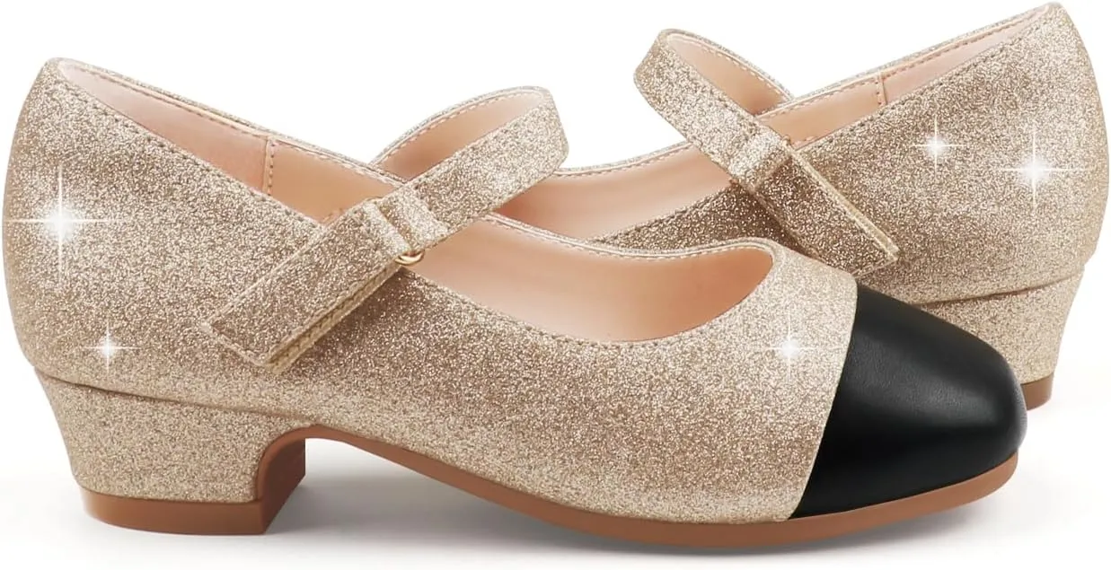 Eithy Girls Dress Shoes Low Heel Bow Princess Summer Flats Sandals Toddler/Little Kid/Big Kid