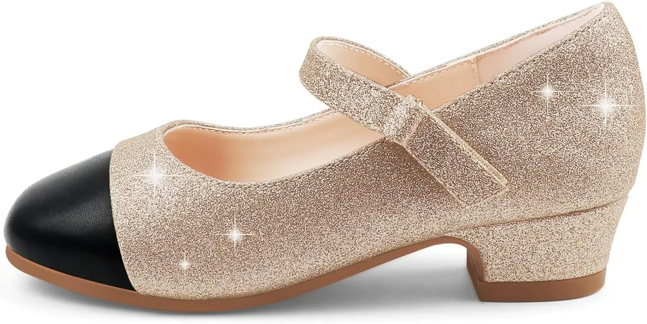 Eithy Girls Dress Shoes Low Heel Bow Princess Summer Flats Sandals Toddler/Little Kid/Big Kid
