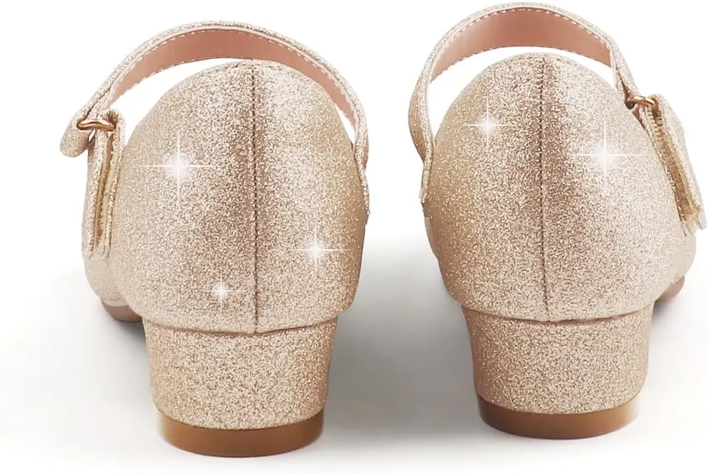 Eithy Girls Dress Shoes Low Heel Bow Princess Summer Flats Sandals Toddler/Little Kid/Big Kid