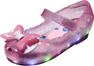 EnJoCho Toddler Girl Shoes Children Kids Girls Sandals LED Light Luminous Casual Shoes Warter Shoes Bow Princess Shoes (Pink, 2.5 Years)