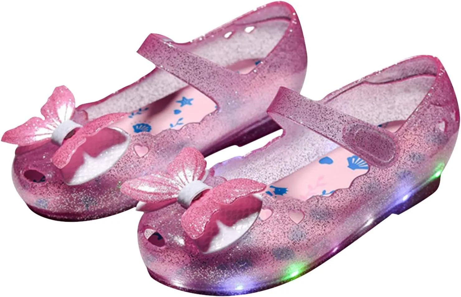 EnJoCho Toddler Girl Shoes Children Kids Girls Sandals LED Light Luminous Casual Shoes Warter Shoes Bow Princess Shoes (Pink, 2.5 Years)