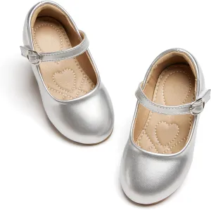 ESTINE Toddler/Little Kid Girls Dress Mary Jane Flats Flowers Fashion Princess Ballet Shoes