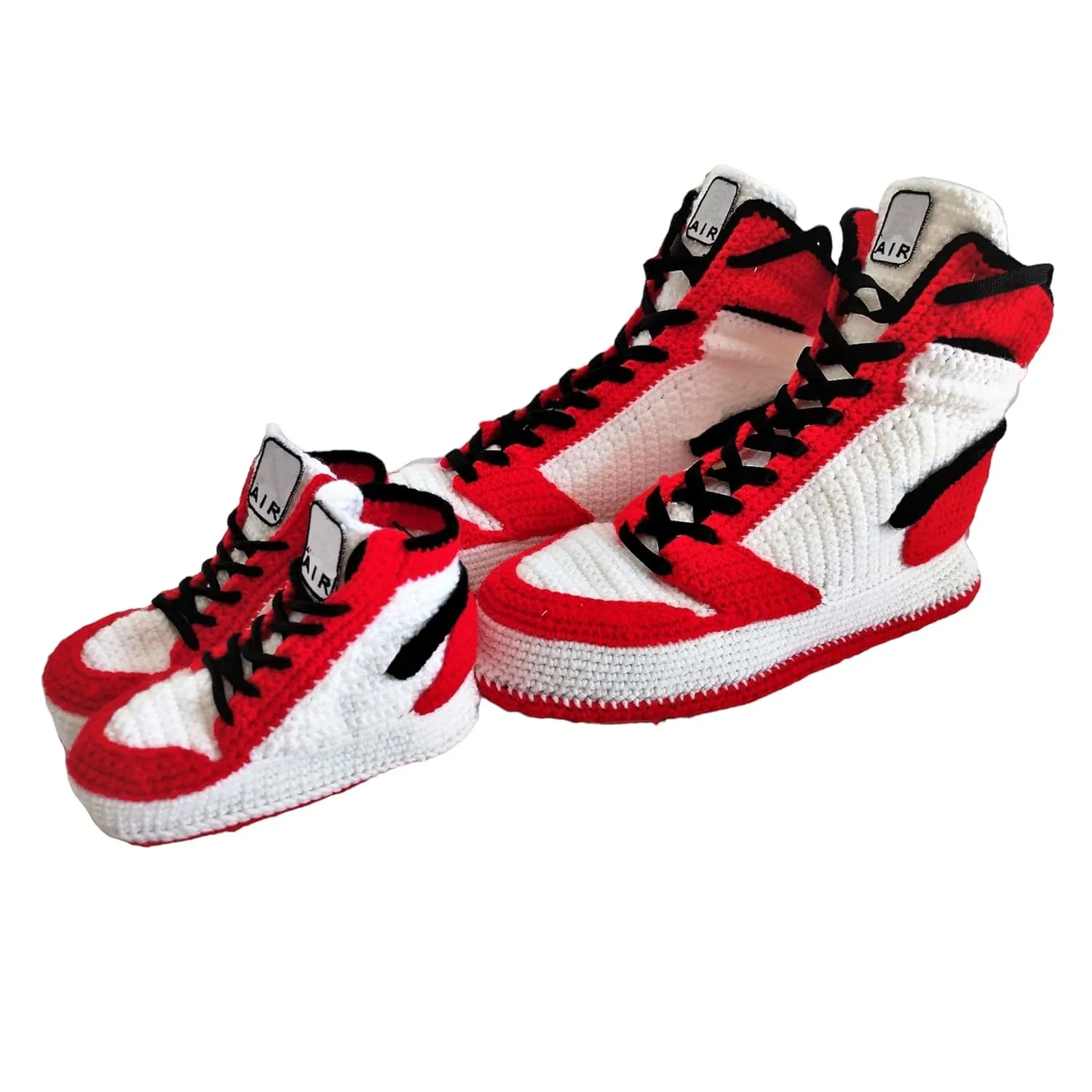 Family Matching Jordan-Inspired High-Top Custom Sneakers Slippers, Mom and Me/Mom Daughter - Father and Son Matching Family Baby Outfit, Newborn Crib Shoes, First Step Non-slip Sole Booties