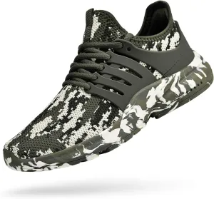 Feetmat Men's Non Slip Gym Sneakers Lightweight Breathable Athletic Running Walking Tennis Shoes