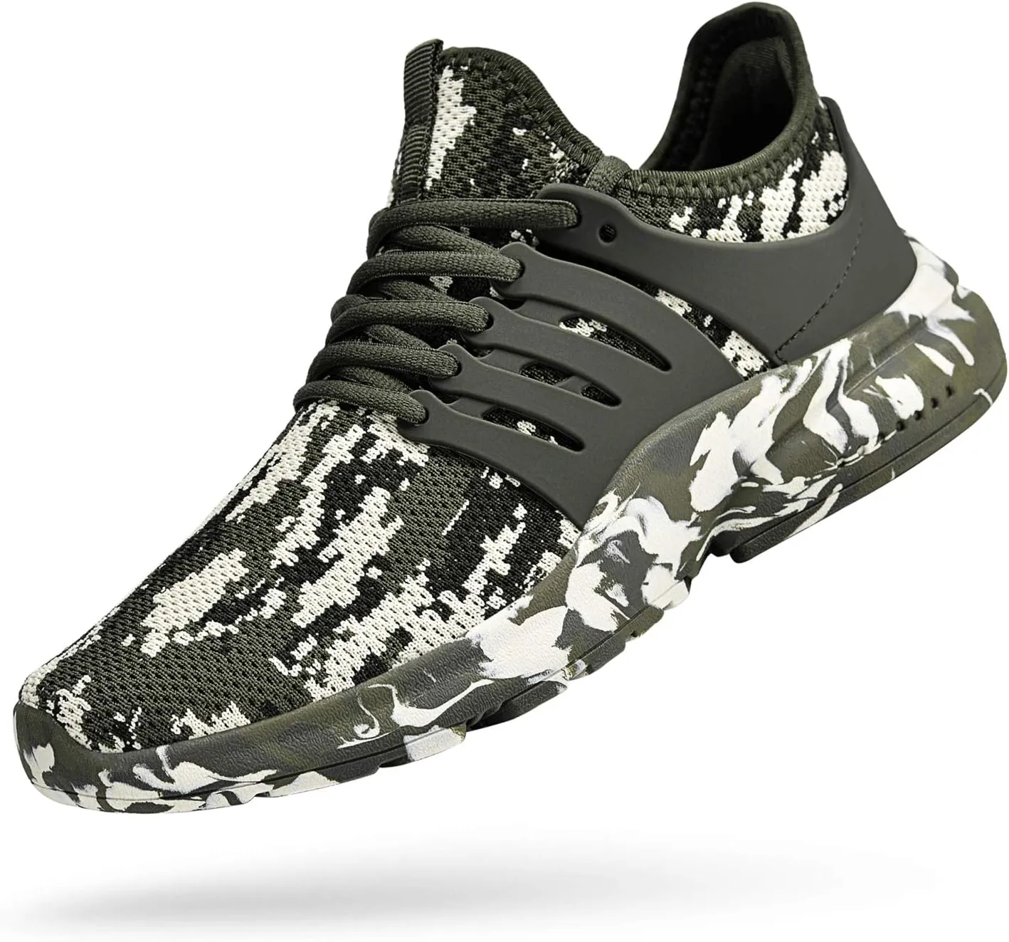 Feetmat Men's Non Slip Gym Sneakers Lightweight Breathable Athletic Running Walking Tennis Shoes