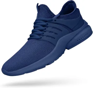Feetmat Men's Non Slip Gym Sneakers Lightweight Breathable Athletic Running Walking Tennis Shoes