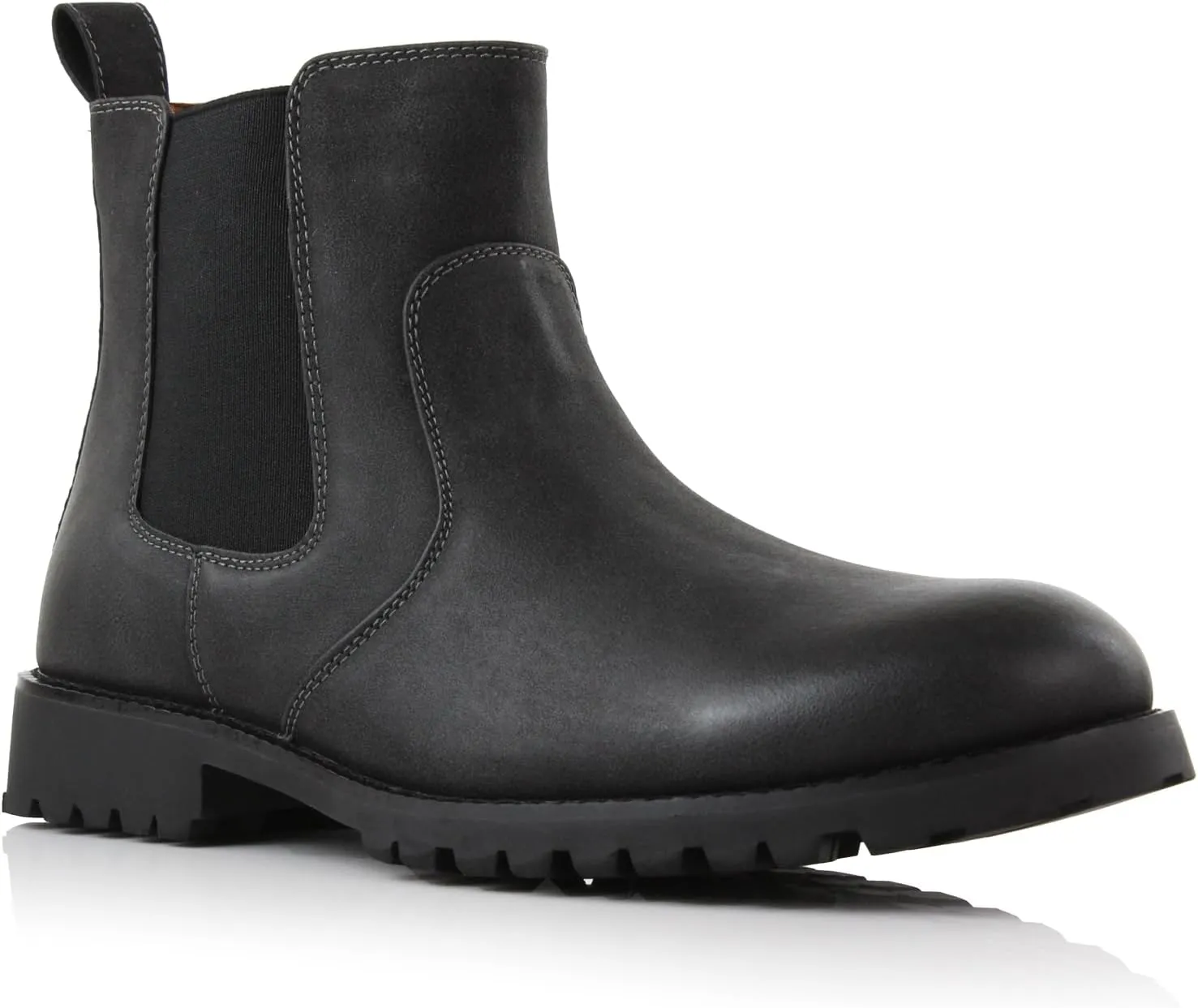 Ferro Aldo Mens Casual Mens Casual Engineer Zipper and Buckle Motorcycle Boots