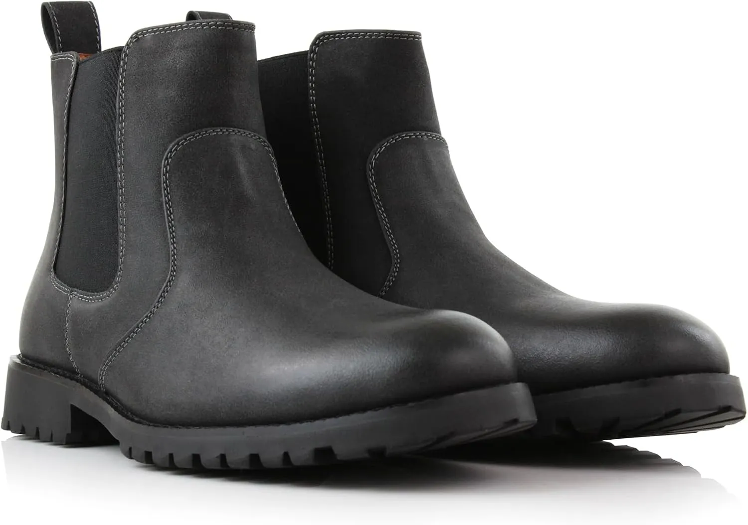 Ferro Aldo Mens Casual Mens Casual Engineer Zipper and Buckle Motorcycle Boots