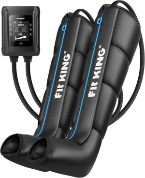 FIT KING Professional Air Compression Leg Recovery System, Rechargeable Portable Pneumatic Compression Device Recovery Boot, Fast Recovery & Improved Circulation for Athlete, FSA HSA Approved (Large)