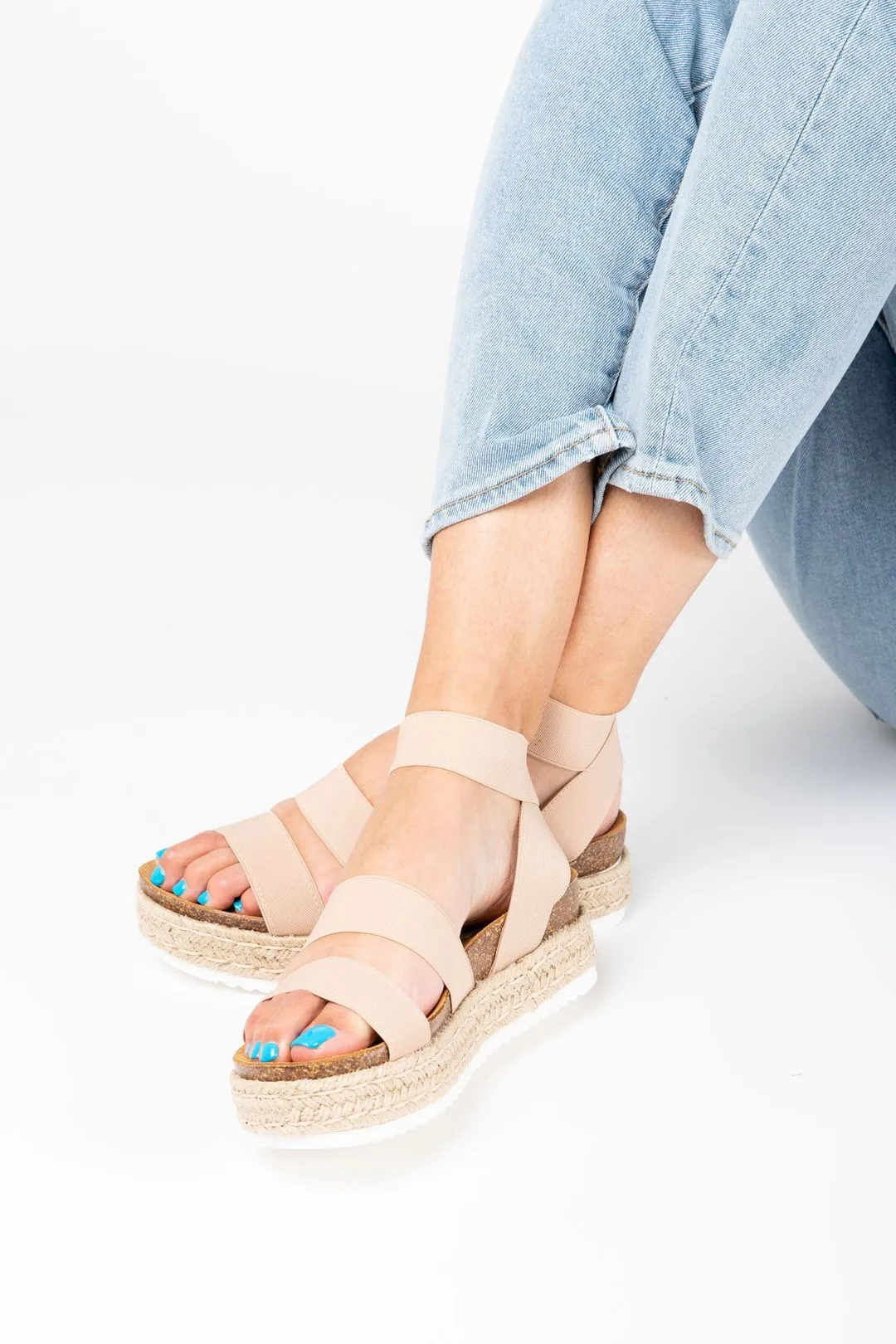 Fitted Sandals Heavy discount Global delivery Nude Platform Madden Wedge Heeled Blush Steve Espadrille Kimmie