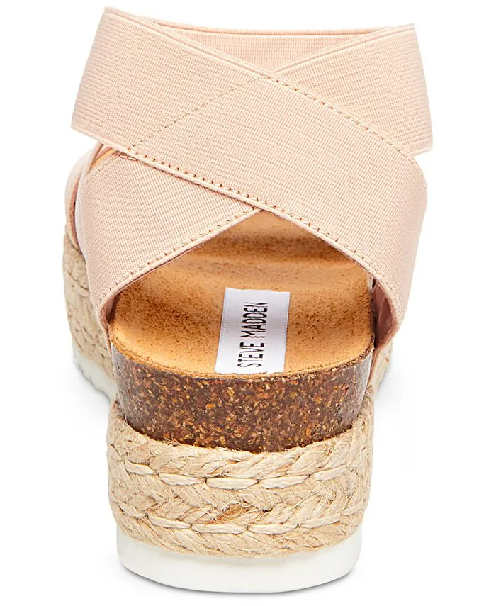 Fitted Sandals Heavy discount Global delivery Nude Platform Madden Wedge Heeled Blush Steve Espadrille Kimmie