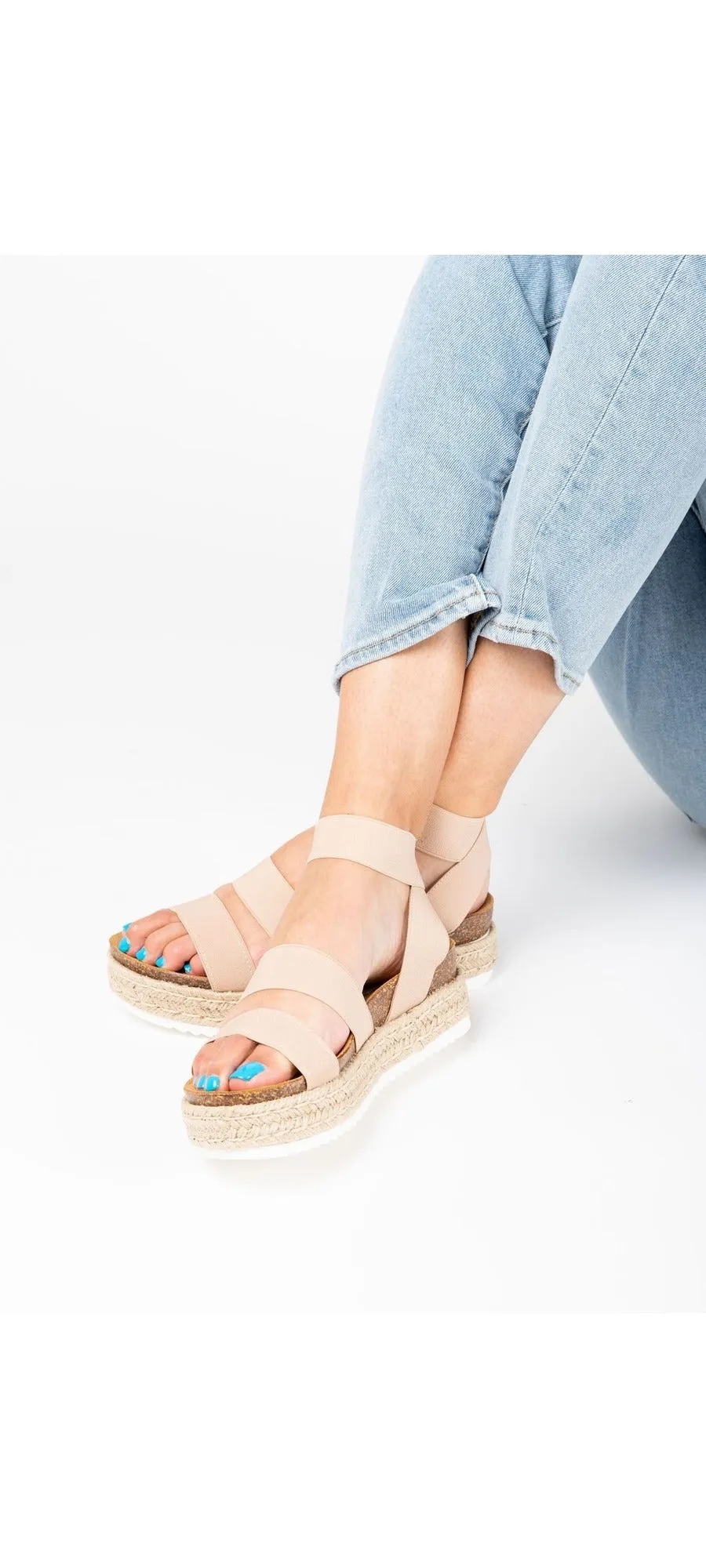 Fitted Sandals Heavy discount Global delivery Nude Platform Madden Wedge Heeled Blush Steve Espadrille Kimmie