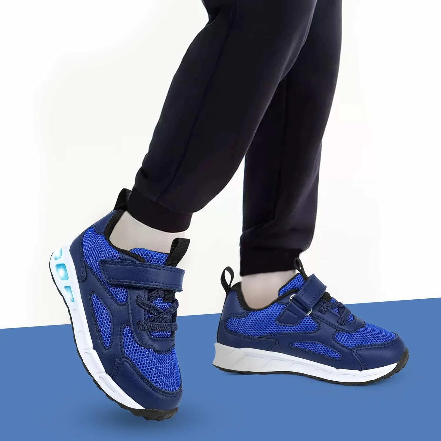 Floranate Light Up Toddler Boys Girls Shoes LED Flashing Lightweight Tennis Walking Sneakers for Toddler and Little Kid