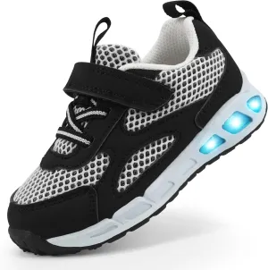 Floranate Light Up Toddler Boys Girls Shoes LED Flashing Lightweight Tennis Walking Sneakers for Toddler and Little Kid