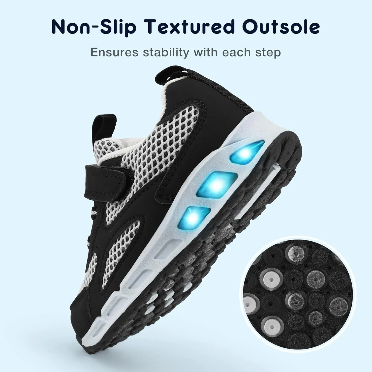 Floranate Light Up Toddler Boys Girls Shoes LED Flashing Lightweight Tennis Walking Sneakers for Toddler and Little Kid