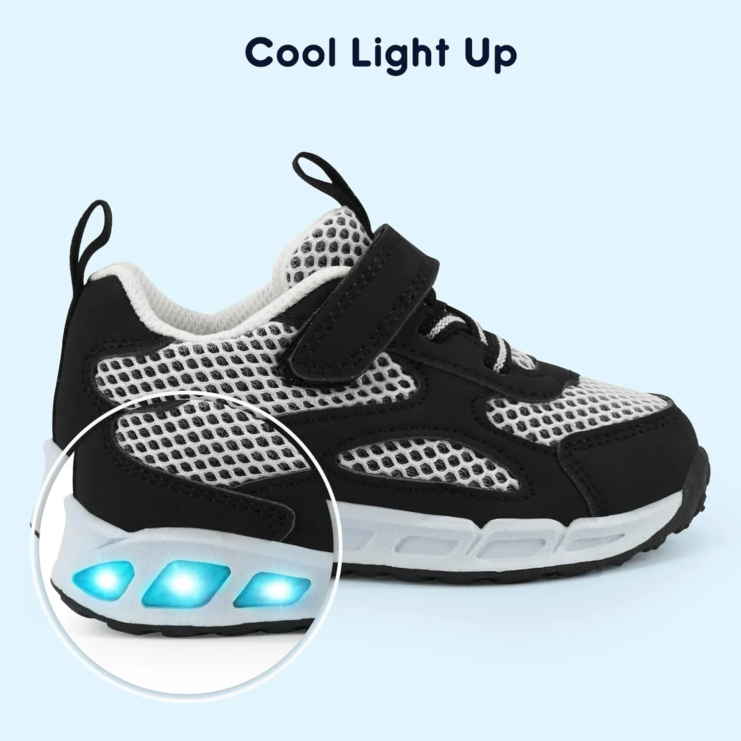 Floranate Light Up Toddler Boys Girls Shoes LED Flashing Lightweight Tennis Walking Sneakers for Toddler and Little Kid