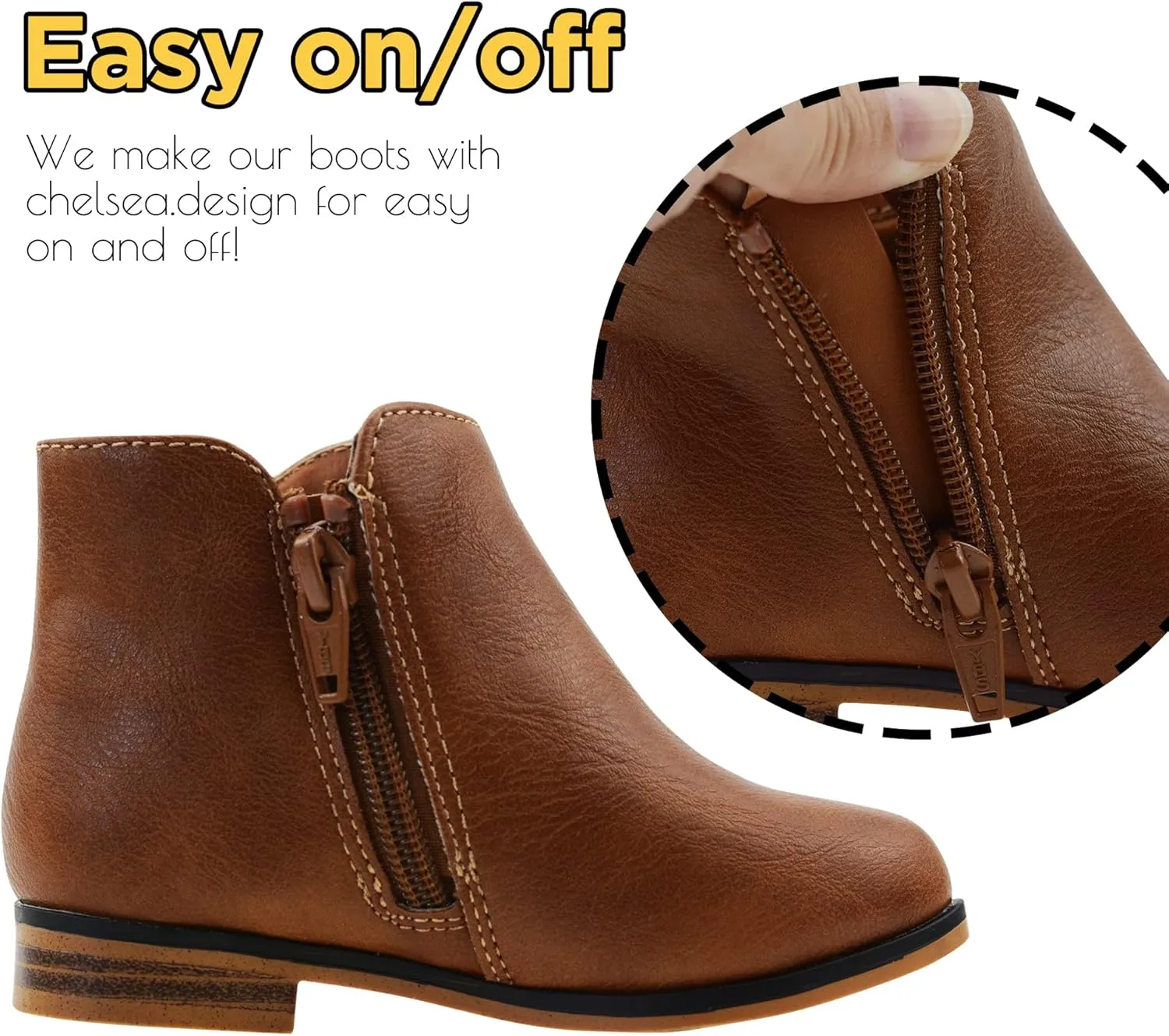 FLYFUPPY Girls Boots Ankle Boots for Girls Side Zipper Short Suede Booties Fashion Boots for Toddler/Little/Big Kids