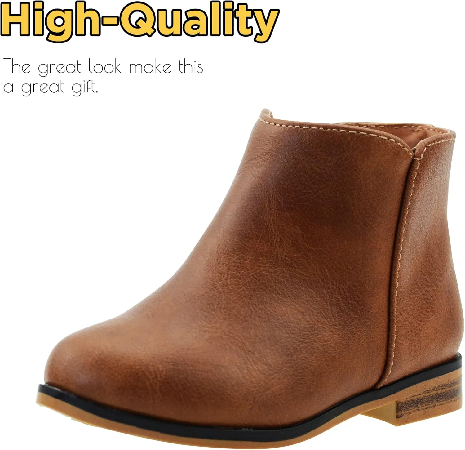 FLYFUPPY Girls Boots Ankle Boots for Girls Side Zipper Short Suede Booties Fashion Boots for Toddler/Little/Big Kids
