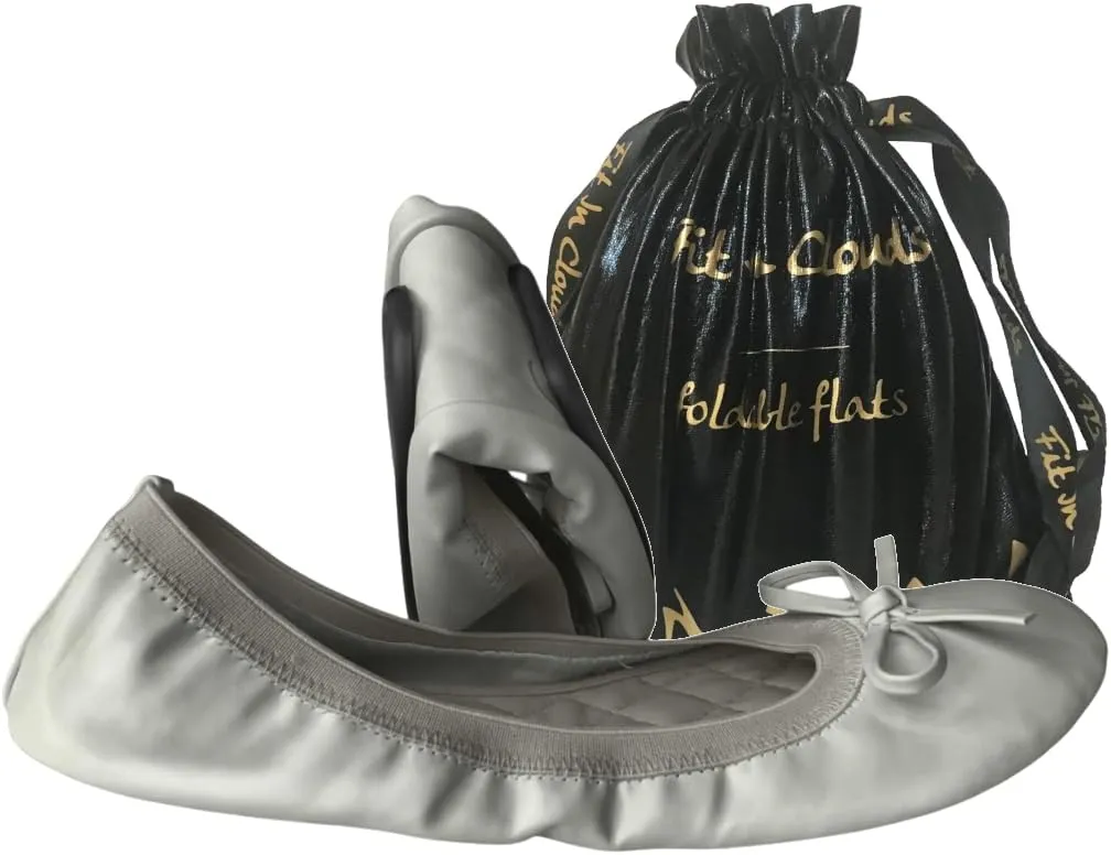 Foldable Portable Ballets Flats Shoes for Women That foldup and fit in a Bag