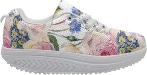FOR U DESIGNS Women Sneaker Platform Wedge Sneakers Breathable Comfort Walking Shoes Running Shoes