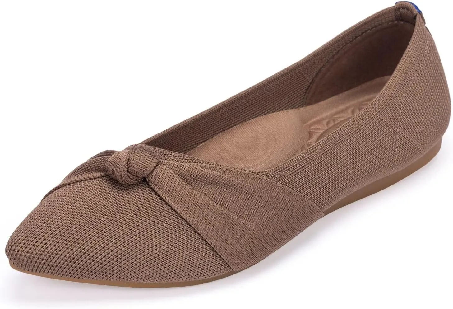 Frank Mully Womens Pointed Toe Flats Knit Dress Shoes Comfort Women Shoes Slip On Shoes for Woman Classic Softable Shoes Low Wedge