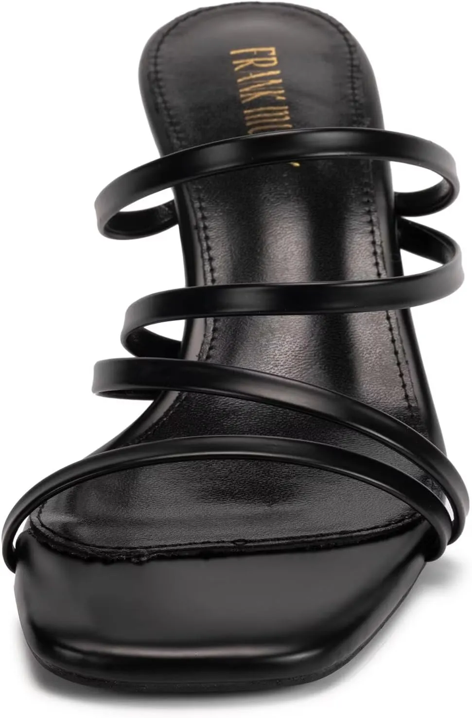 Frank Mully Women's Strappy Heels Comfortable Kitten-Heels Sandals Square Open Toe Cute Wedding Party Evening Prom Dress Pump Sandals Shoes