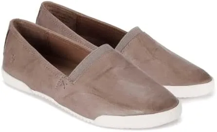 Frye Melanie Slip On Shoes for Women Crafted from Premium Leather with White Rubber Toe Bumpers and Soles, Leather Lining, and Removable Footbeds – 1 ¼” Outsole