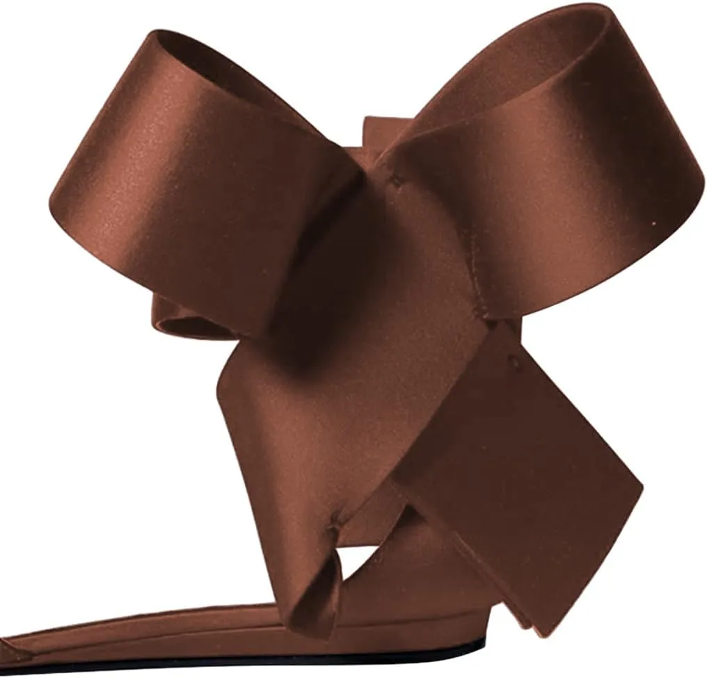 FSJ Women Chic Closed Pointed Toe D'Orsay Ankle Strap Ballet Flats Shoes Large Side Bows Comfortable Shoes Size 4-16 US