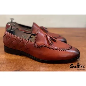 Gael - Brown Weaved Loafers