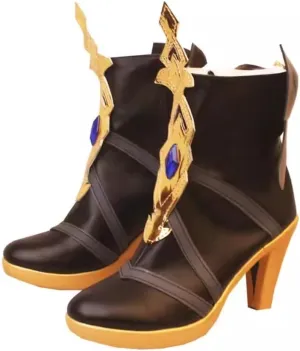 Genshin Impact Fontaine Navia Cosplay Shoes Halloween Game Women High Heel Boots Role Play Anime New