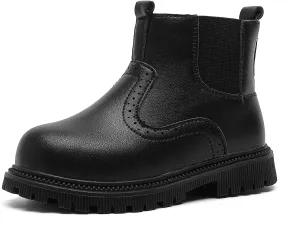 Girls Ankle Boots Chelsea Boots Fashion Side Zipper Boots Lace Up Waterproof Combat Shoes for Toddler/Little Kid