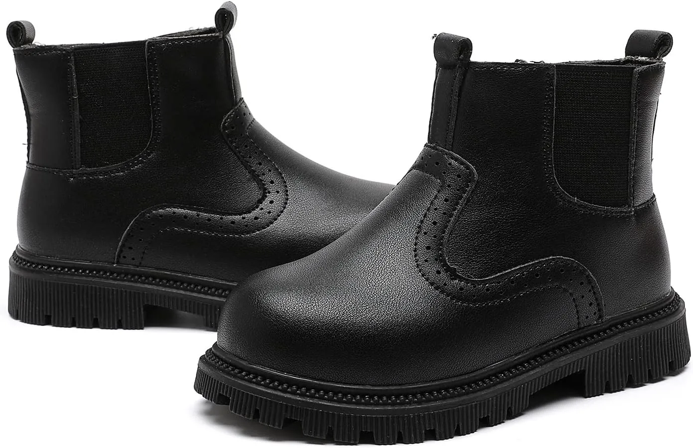 Girls Ankle Boots Chelsea Boots Fashion Side Zipper Boots Lace Up Waterproof Combat Shoes for Toddler/Little Kid