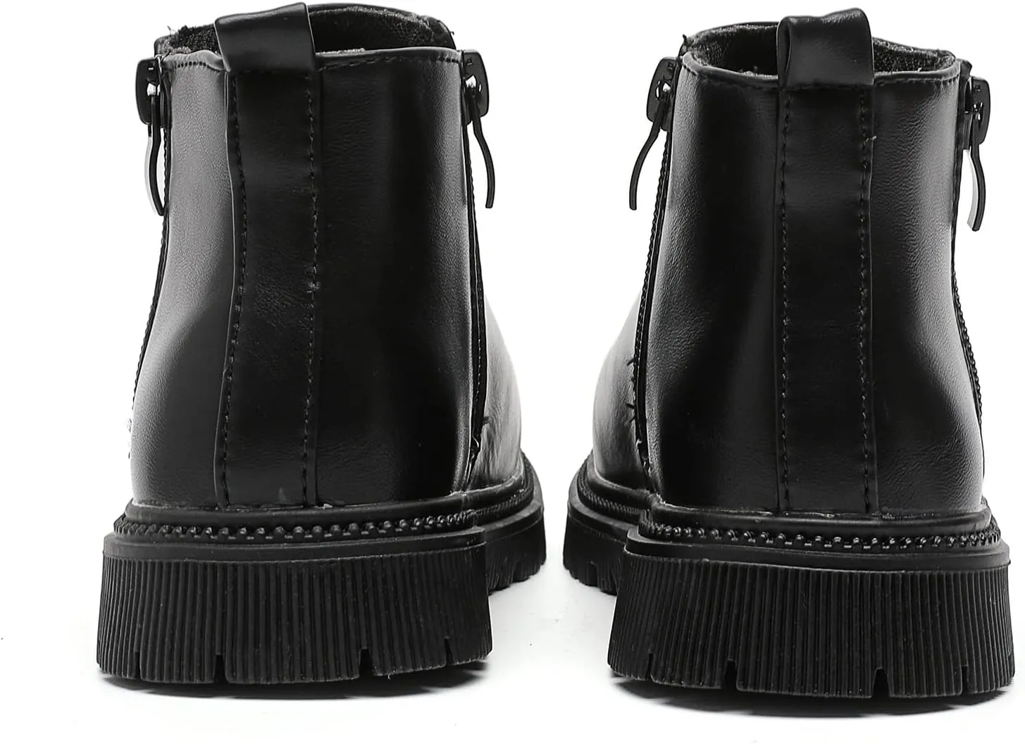 Girls Ankle Boots Fashion Side Zipper Boots Lace Up Waterproof Combat Shoes for Toddler/Little Kid