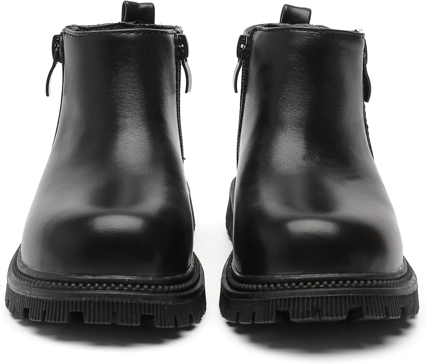 Girls Ankle Boots Fashion Side Zipper Boots Lace Up Waterproof Combat Shoes for Toddler/Little Kid