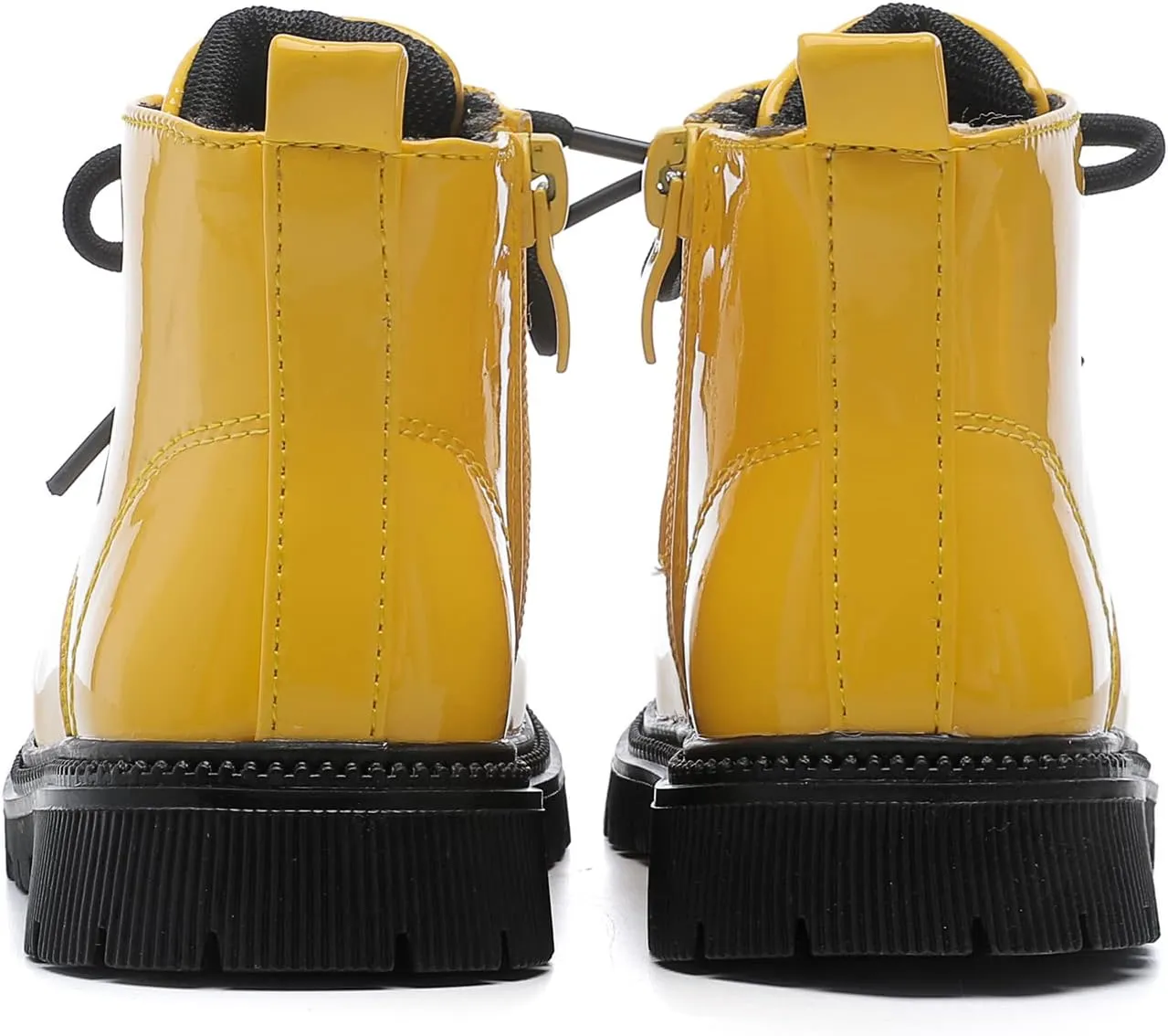Girls Ankle Boots Fashion Side Zipper Boots Lace Up Waterproof Combat Shoes for Toddler/Little Kid