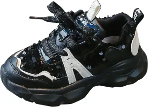 Girls Boys Lightweight Sneakers Baby Kids Lace-Up Tennis Running Shoes Breathable Walking Shoes for Little Kid/Big Kid