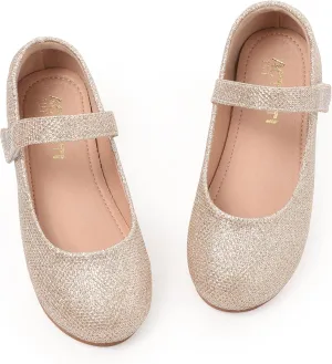 Girls Mary Jane Dress Shoes Toddler Flower Girls Kids Casual Slip on Ballet Flats School Wedding Party Church Girls Shoes